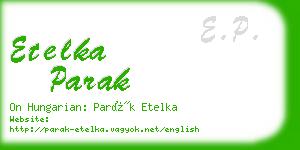 etelka parak business card